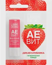 Librederm Аевит Помада гигиеническая питательная дикая клубника 4 г